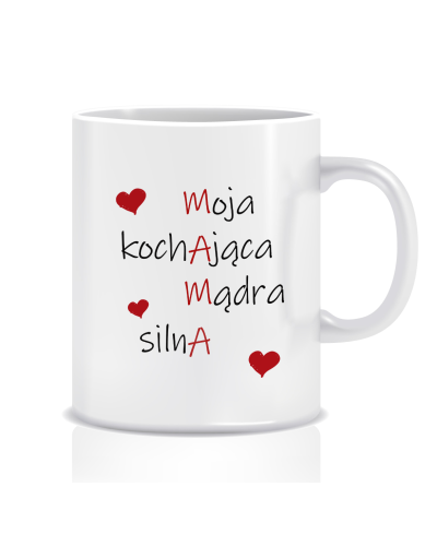 Kubek z grafiką dla mamy (krzyżówka, mama)