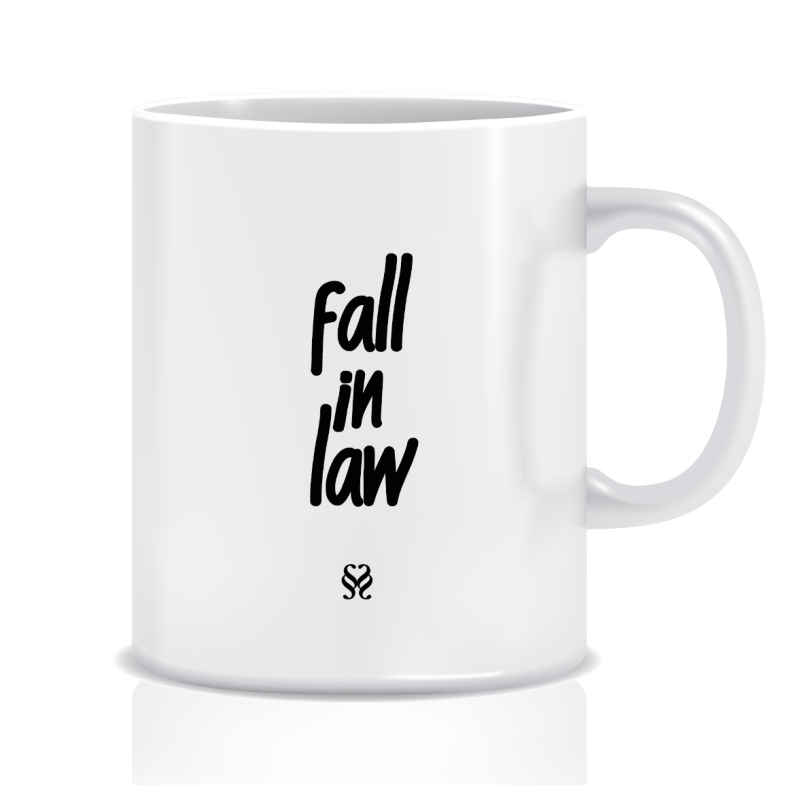 Kubek z grafiką dla prawnika (fall in law)