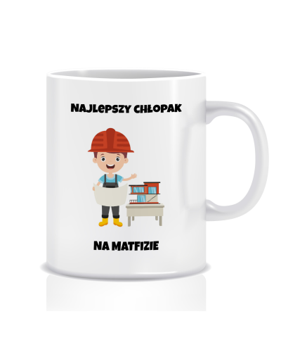Kubek z grafiką dla chłopaka z klasy (matfiz)
