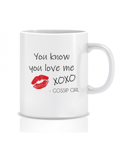 Kubek z grafiką Gossip Girl (Plotkara, xoxo)