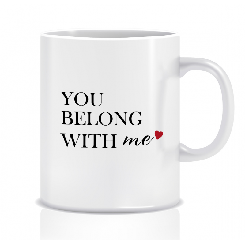 Kubek z grafiką Walentynki (you belong)