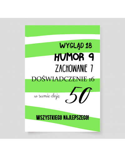 Kartka okolicznościowa z grafiką urodziny (50 urodziny)