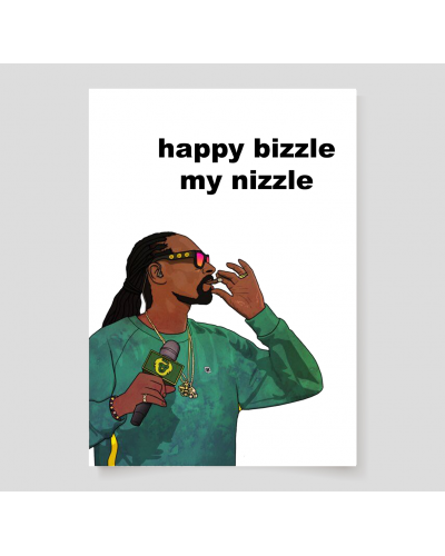 Kartka okolicznościowa z grafiką urodziny (Snoop Dogg)