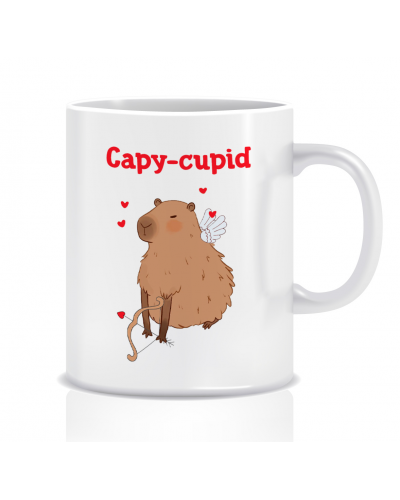 Kubek z grafiką Capybara (Kapibara Capy Cupid)