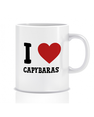 Kubek z grafiką Capybara (I love Kapibara)