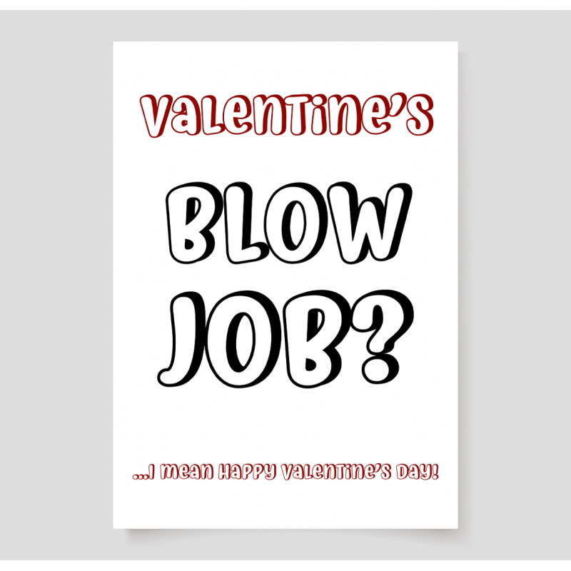Kartka okolicznościowa z grafiką walentynki (valentine's job)