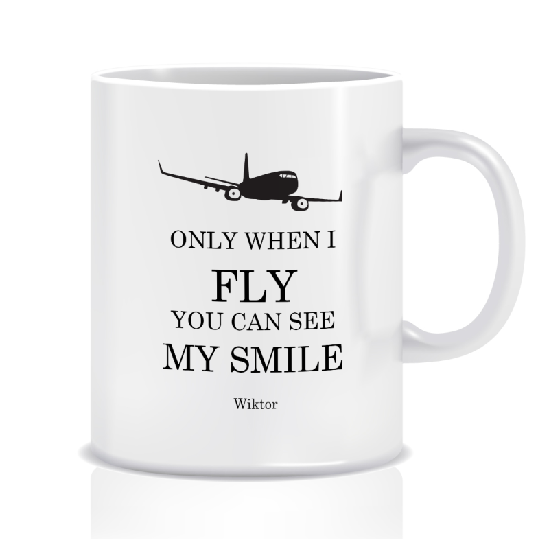 Kubek z grafiką dla pilota (fly smile)