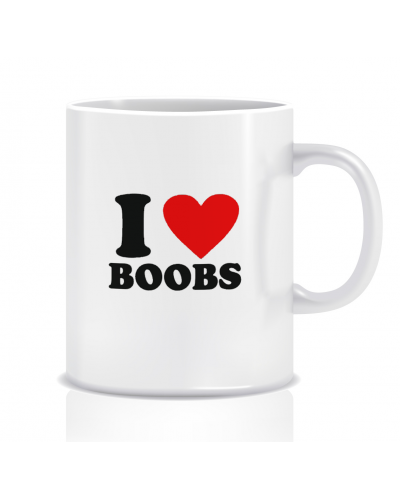 Kubek z grafiką boobs (I love boobs)