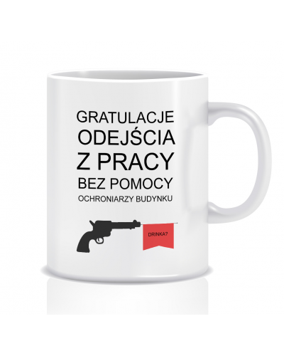 Kubek na odejście z pracy (Gratulacje odejścia z pracy bez