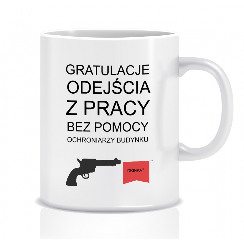 Kubek na odejście z pracy (Gratulacje odejścia z pracy bez