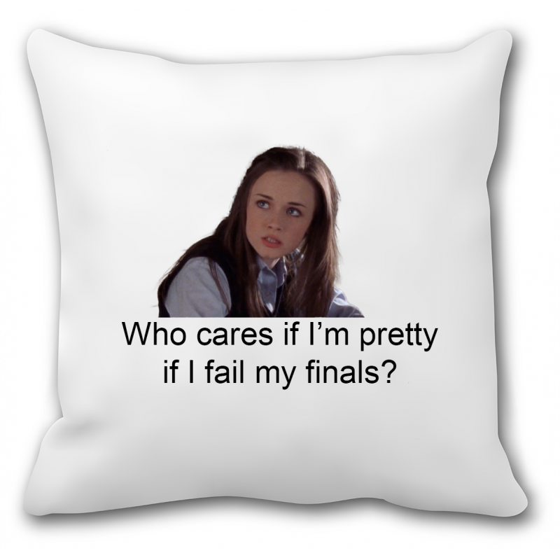 Poduszka z grafiką Gilmore Girls (who cares if I'm pretty)