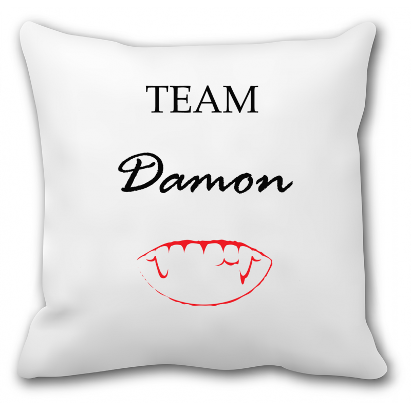 Poduszka z grafiką vampire diaries (team Damon)