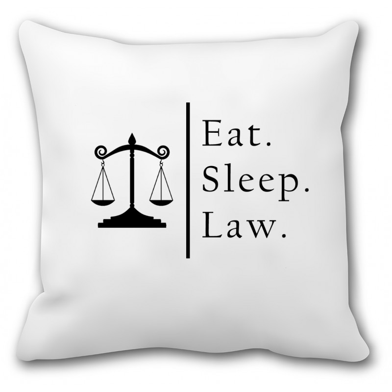 Poduszka dla prawnika (eat sleep law) - mitzu.pl