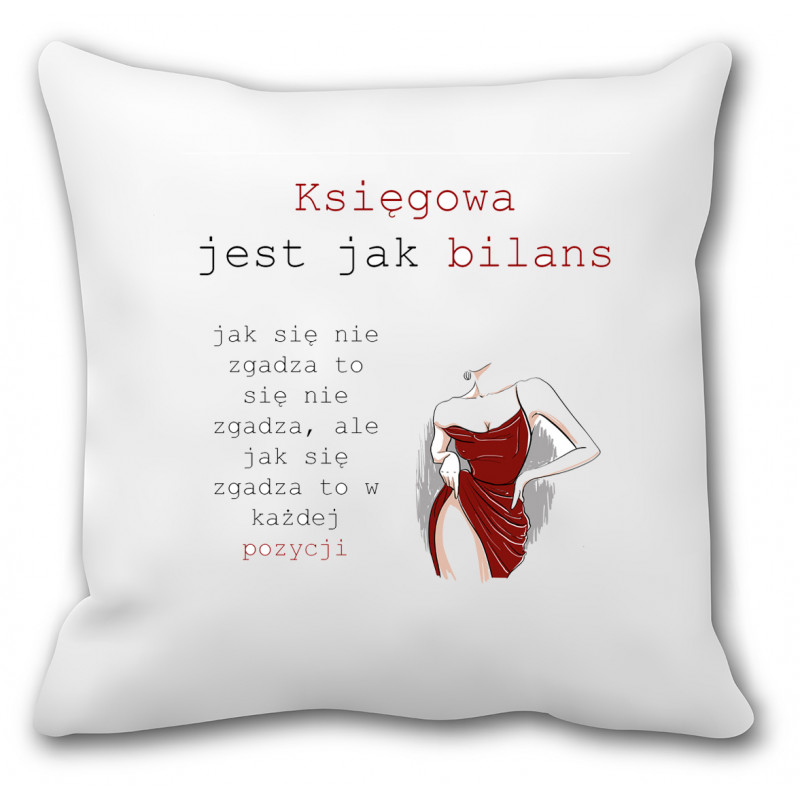 Poduszka dla księgowej (bilans) - mitzu.pl