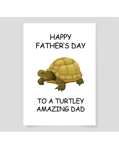 Kartka z grafiką dla taty (dzień ojca, turtley dad)