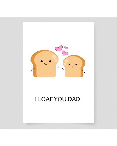 Kartka z grafiką dla taty (dzień ojca, loaf dad)