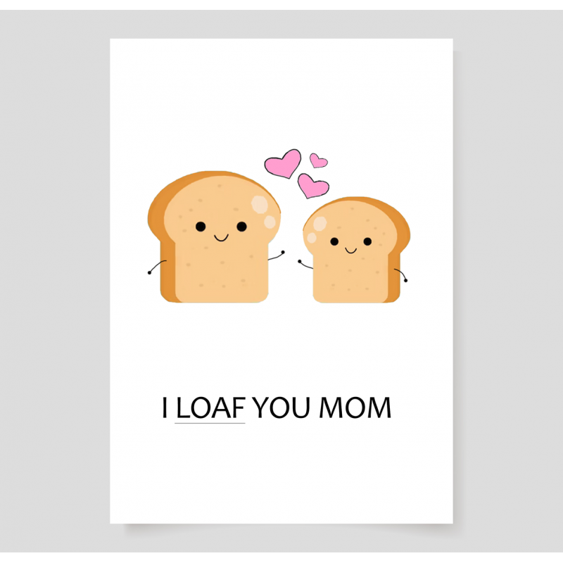 Kartka z grafiką dla mamy (dzień matki, loaf mom)