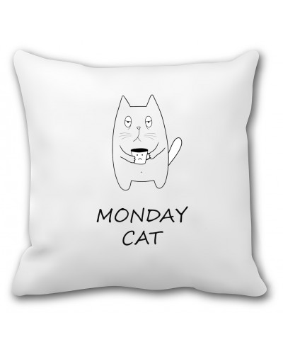 Poduszka dla kociary (monday cat) - mitzu.pl