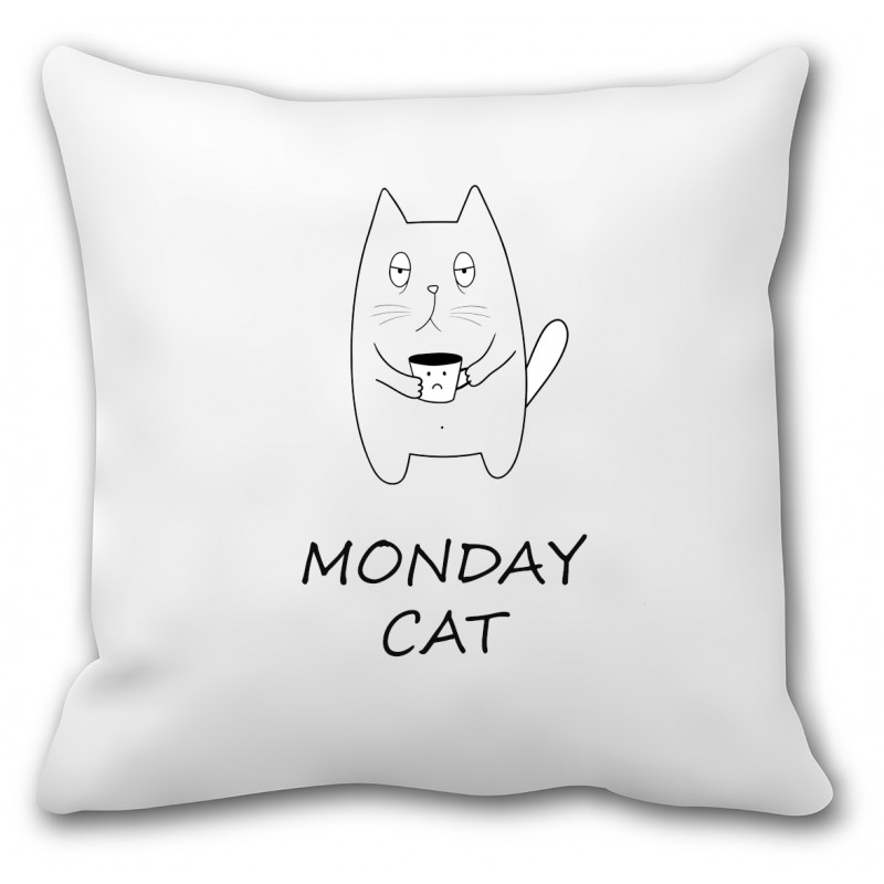 Poduszka dla kociary (monday cat) - mitzu.pl