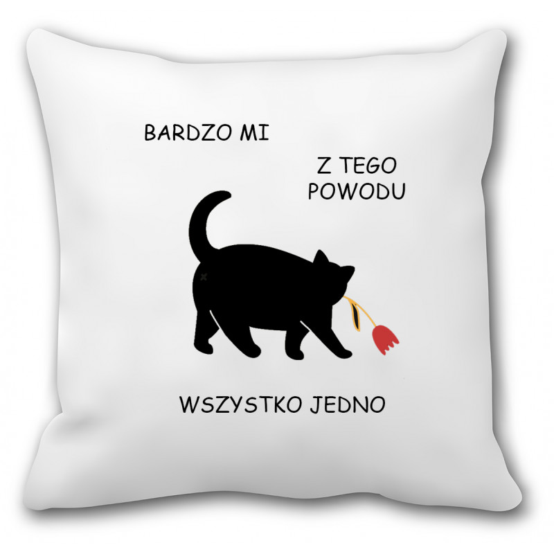 Poduszka dla kociary (bardzo mi wszystko jedno) - mitzu.pl