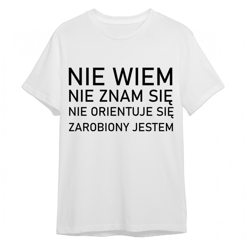 Koszulka śmieszna dla niego (zarobiony jestem) - mitzu.pl