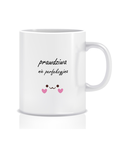 Kubek z grafiką dla dziewczyny (prawdziwa nie perfekcyjna)