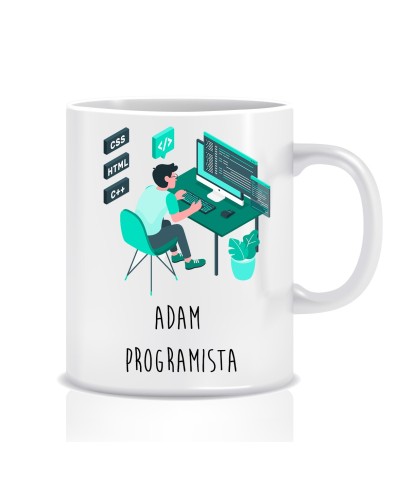Kubek dla programisty (imię, programista)