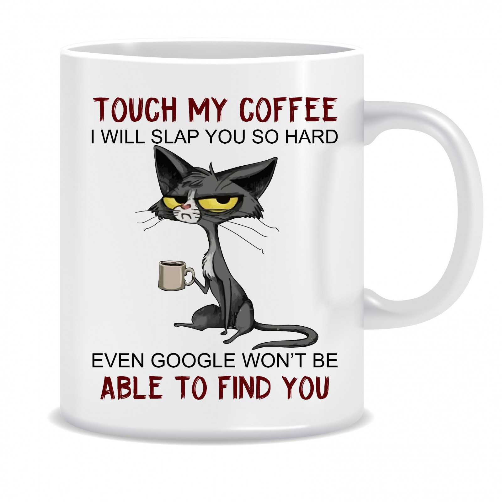 Kubek z kotem (Touch my coffee, won't be able to find you) - mitzu.pl