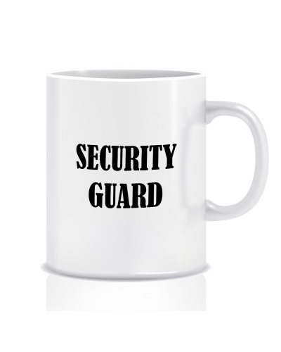 Kubek z grafiką dla ochroniarza (security)