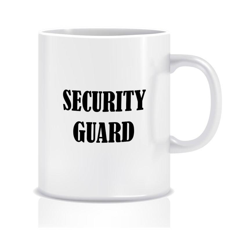 Kubek z grafiką dla ochroniarza (security)