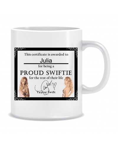 Kubek Taylor Swift (proud swiftie, certyfikat)