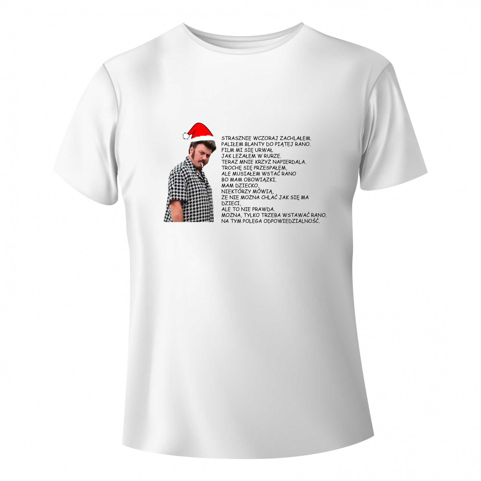 Koszulka Świąteczna z grafiką chłopaki z baraków (Ricky, odpowiedzi...
