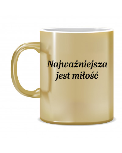 Kubeł Złoty Personalizowany (Najważniejsza jest miłość) - mitzu.pl