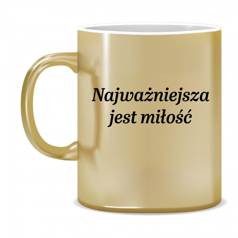 Kubeł Złoty Personalizowany (Najważniejsza jest miłość) - mitzu.pl