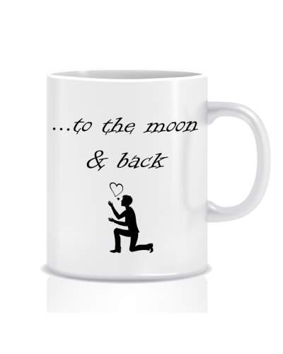 Kubek z grafiką walentynki (to the moon & back)