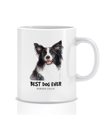 Kubek z grafiką motyw zwierząt (BORDER COLLIE)