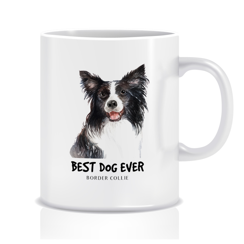 Kubek z grafiką motyw zwierząt (BORDER COLLIE)