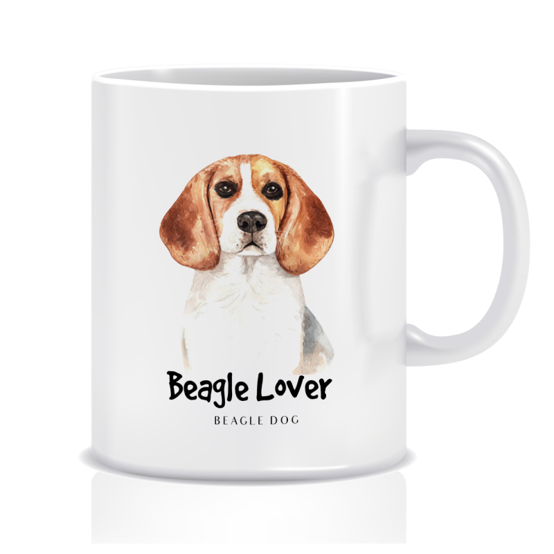 Kubek z grafiką motyw zwierząt (BEAGLE DOG)