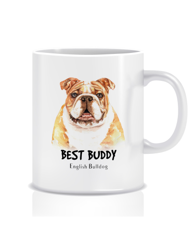 Kubek z grafiką motyw zwierząt (ENGLISH BULLDOG)