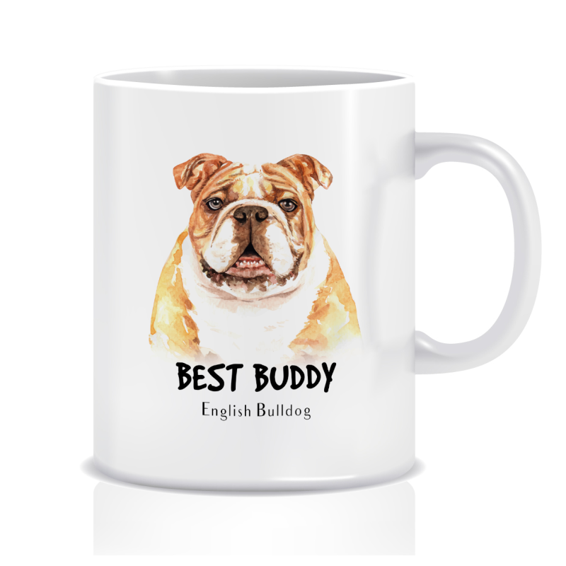 Kubek z grafiką motyw zwierząt (ENGLISH BULLDOG)