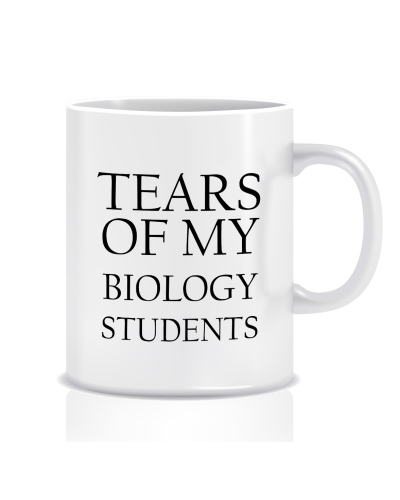 Kubek z grafiką dla nauczyciela biologii (tears of biology students)