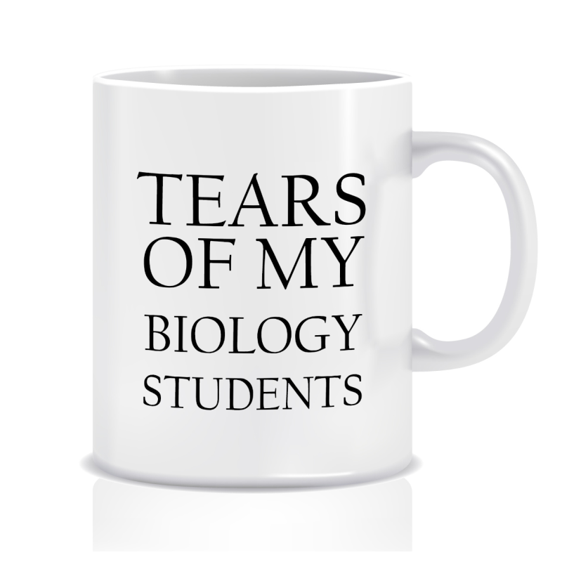 Kubek z grafiką dla nauczyciela biologii (tears of biology students)