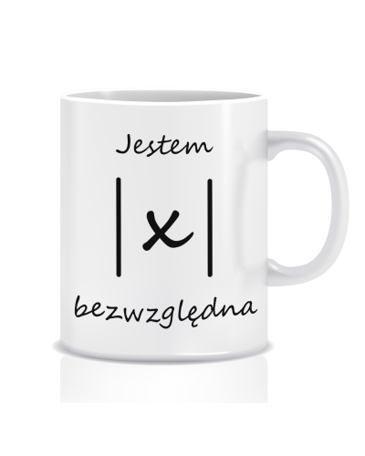 Kubek z grafiką dla matematyka (jestem bezwzględna/y)