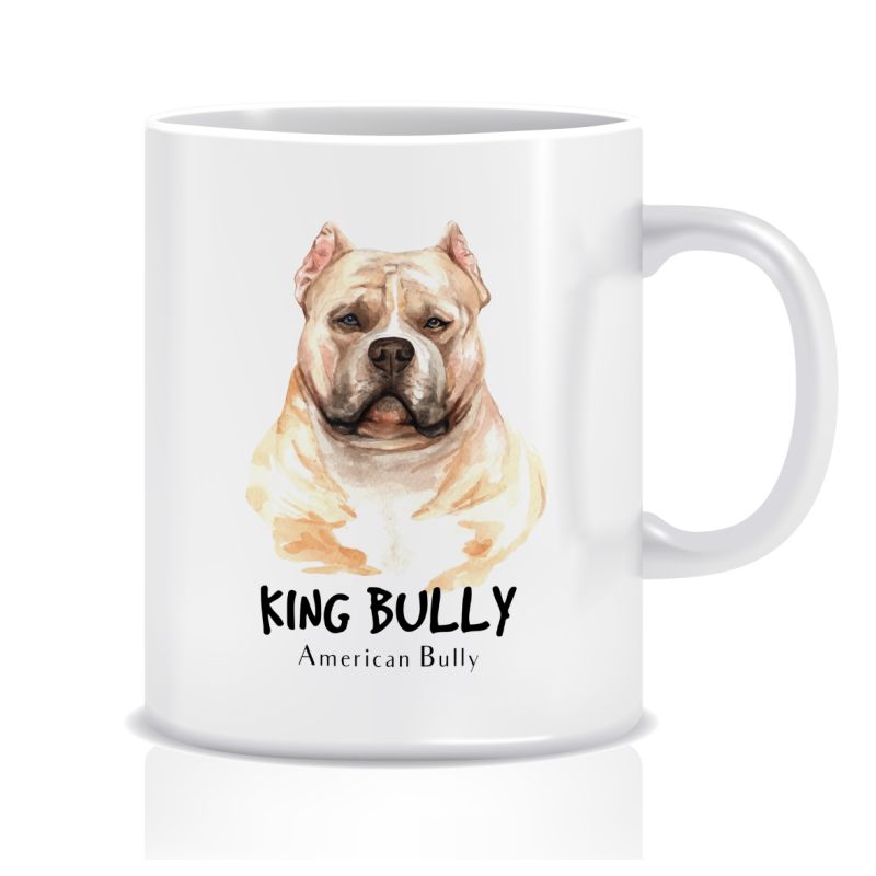 Kubek z grafiką motyw zwierząt (AMERICAN BULLY)