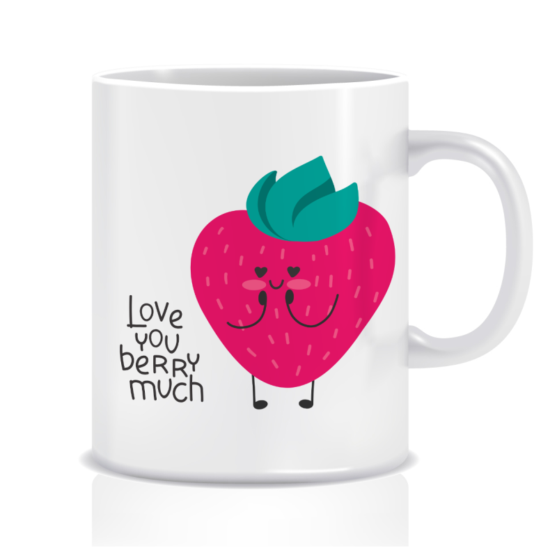 Kubek z grafiką śmieszny (love you berry much)