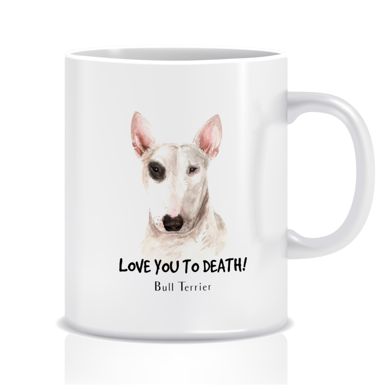 Kubek z grafiką motyw zwierząt (BULL TERRIER)