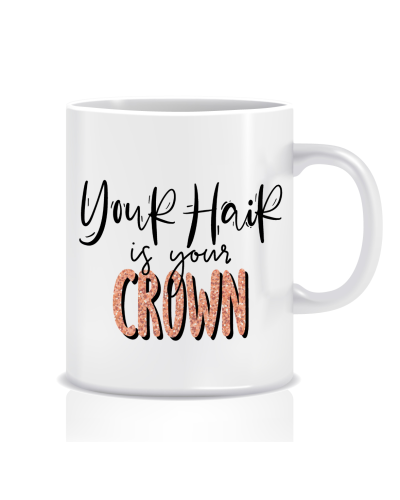 Kubek z grafiką dla fryzjera (is your crown)